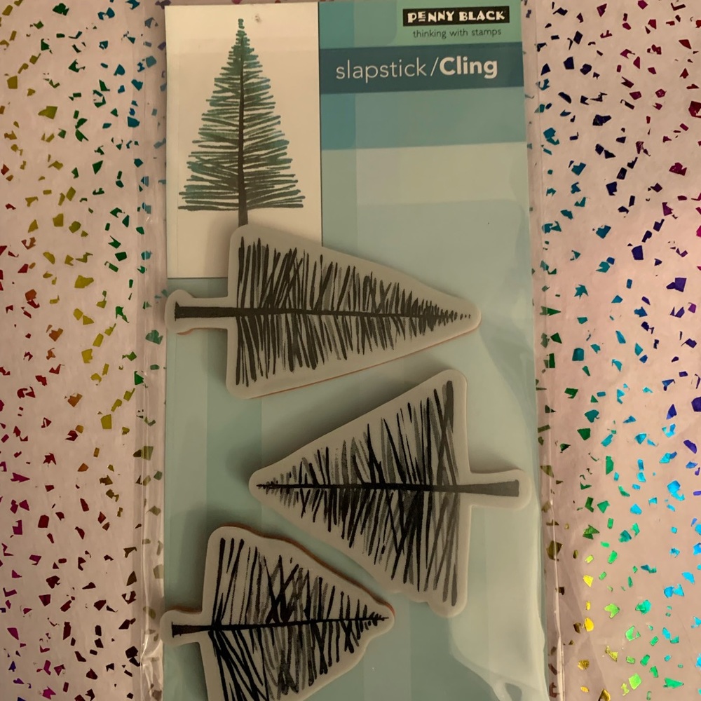 NWT 3 Piece Tree Cling Stamp Set. Card making and crafts! Awesome 4Christmas!